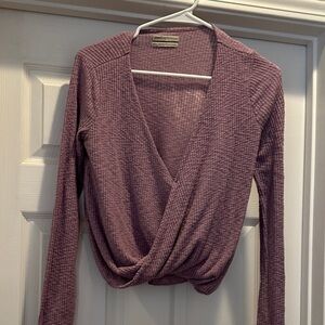 Urban Outfitters Textured Mauve Top